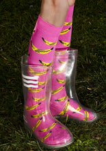 Load image into Gallery viewer, Pink Banana Knee High Socks
