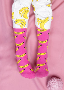 Pink Banana Knee High Socks