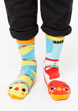 Load image into Gallery viewer, Taco and Hot Sauce Mismatched Socks