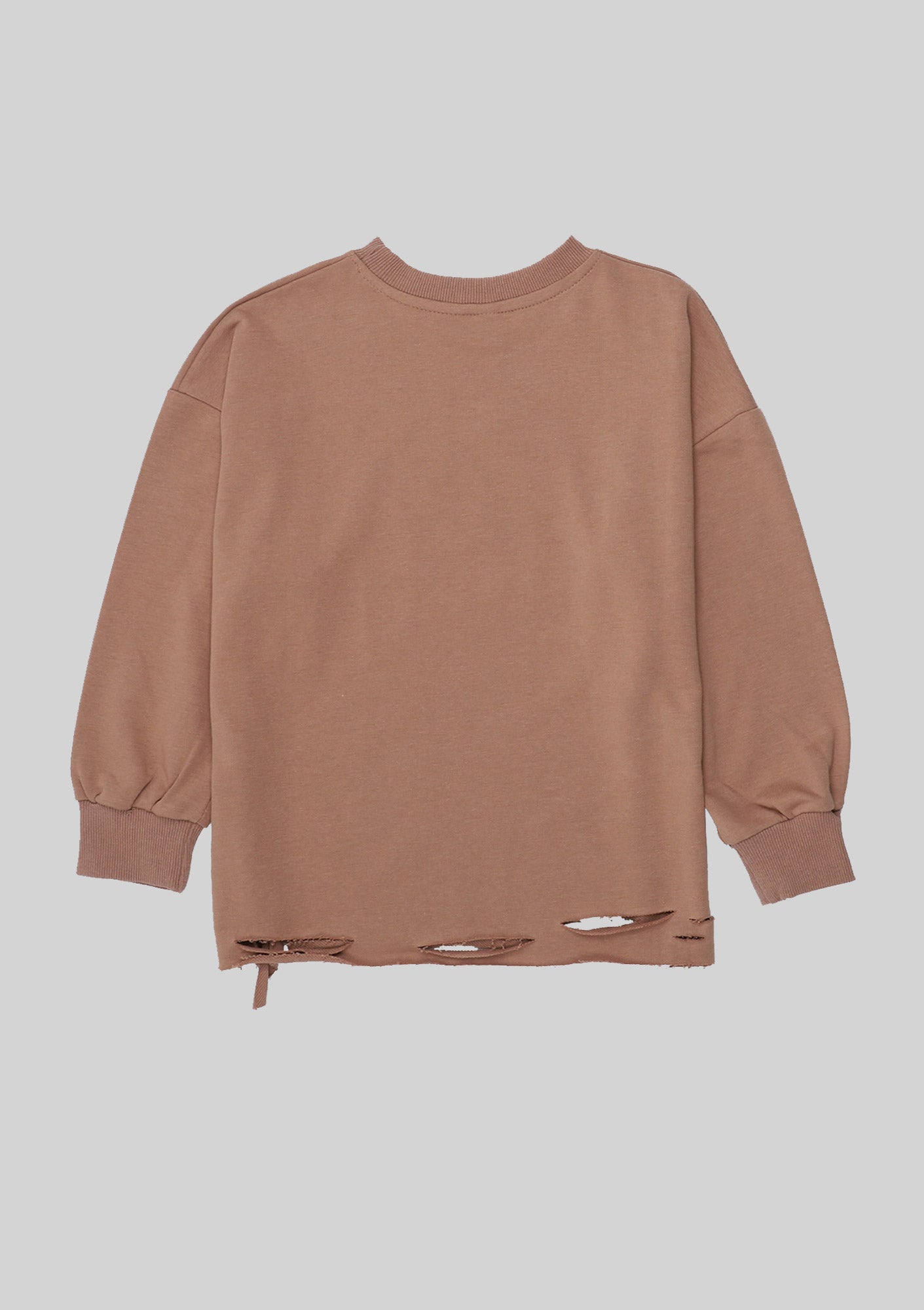 Distressed Beige Pullover