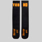 Yes/No Black Socks