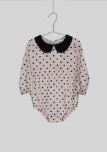 Load image into Gallery viewer, Pink Polka Dot Romper Set