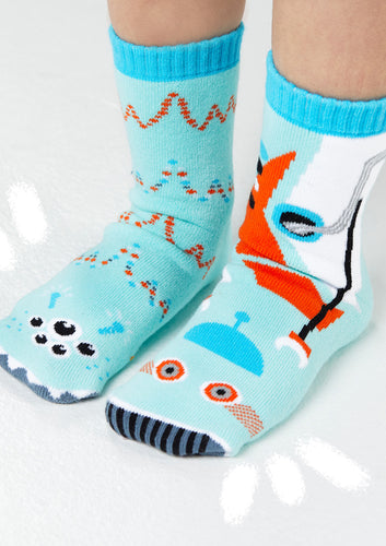 Robot and Alien Mismatched Socks