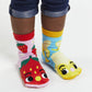Strawberry and Banana Mismatched Socks