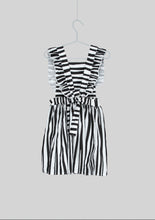 Load image into Gallery viewer, Ruffly Striped Apron Dress